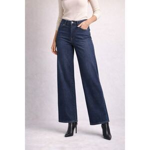 Paige Size 29 Sasha Wide Leg Blue Jeans Dark Wash Denim High Rise Pockets